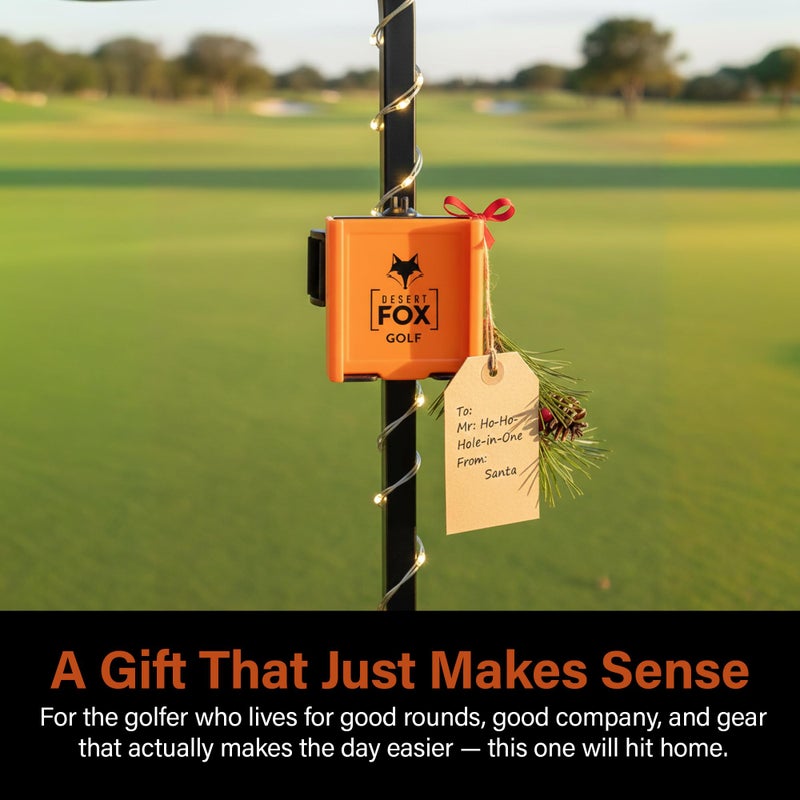 DESERT FOX GOLF حامل هاتف DESERT FOX GOLF - حامل هاتف عربة جولف قابل للتعديل مع حزام آمن لتطبيقات GPS والجولف بدون استخدام اليدين - يناسب جميع الأحجام - برتقالي - Image 5
